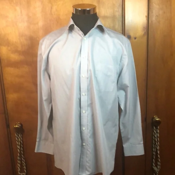 17.5 35 dress shirt Mens Verno Fashion Taupe Dress Shirt 17-17.5 34/35 NEW